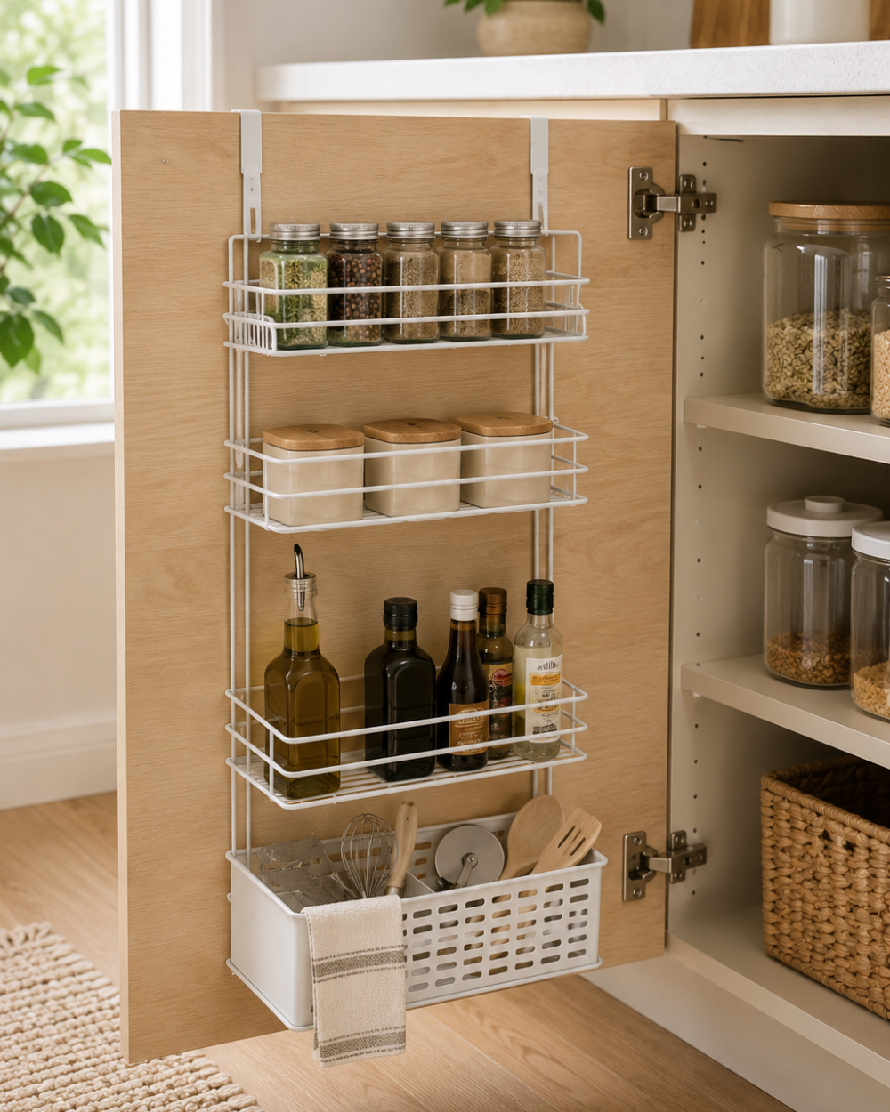 Cabinet door storage ideas