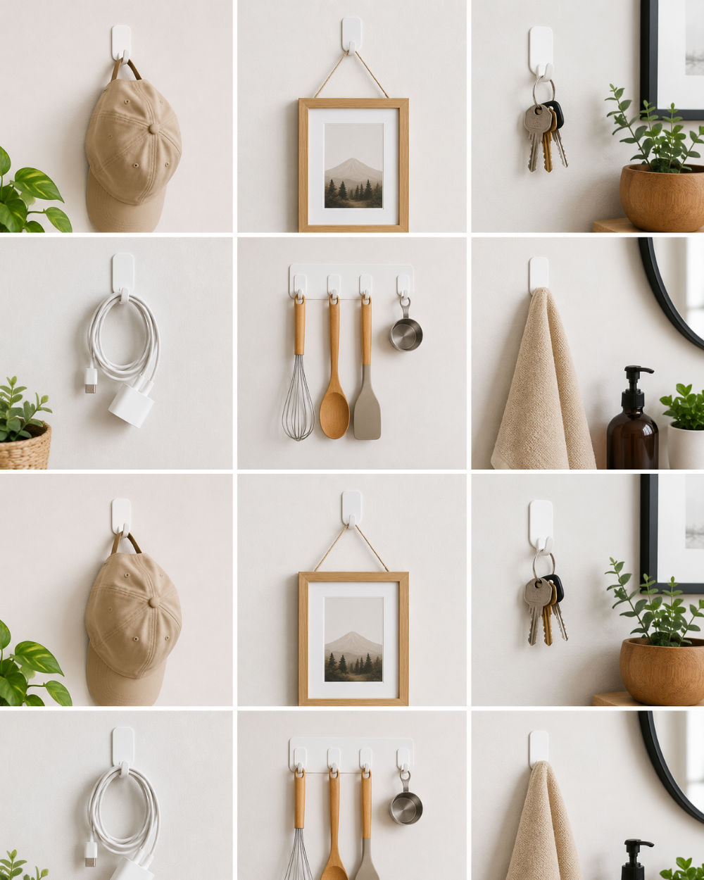 Command strips and adhesive hooks