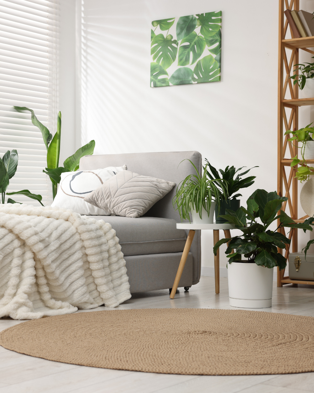 Living room and guest room in the same space