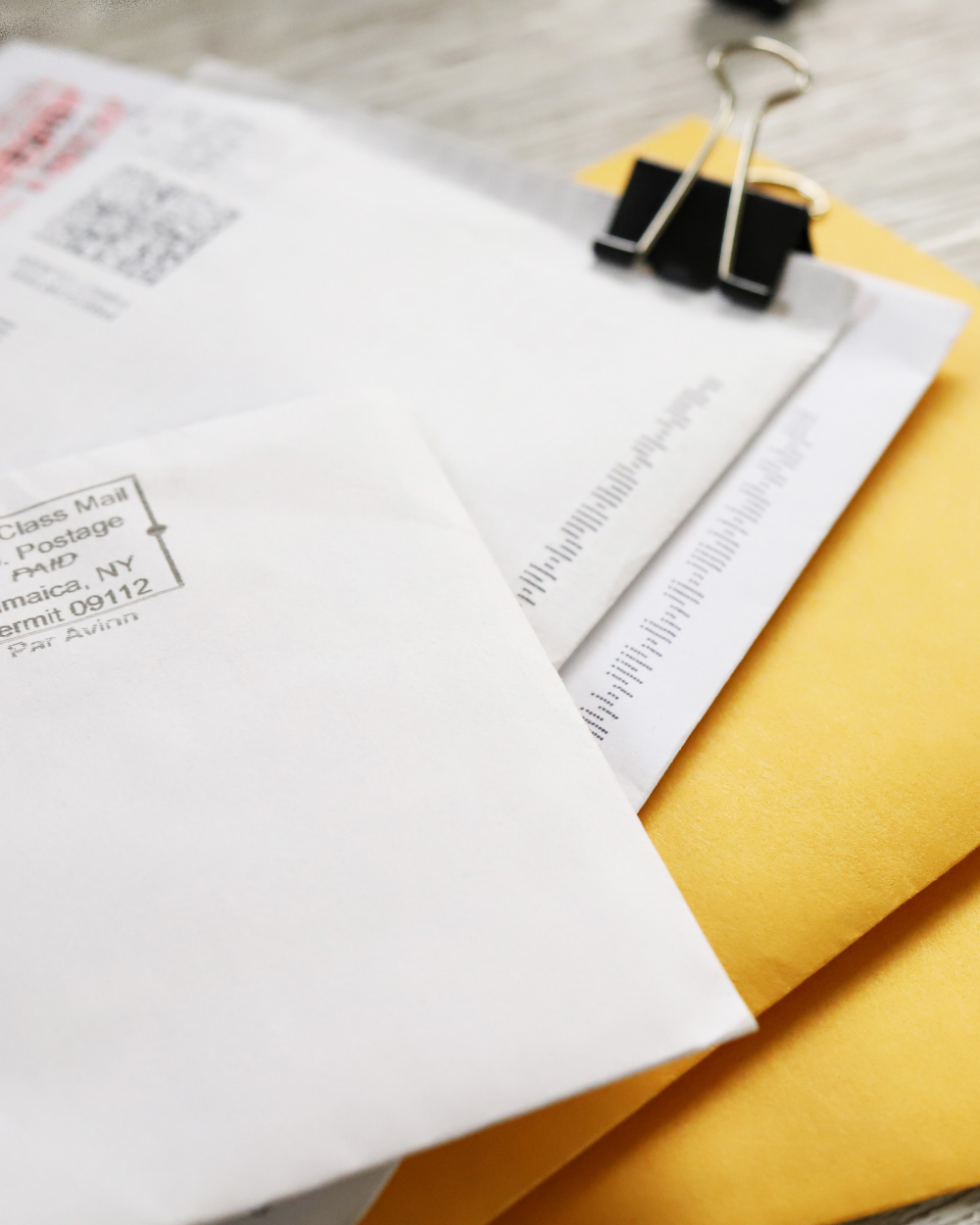 Where paper and mail should live on a small desk