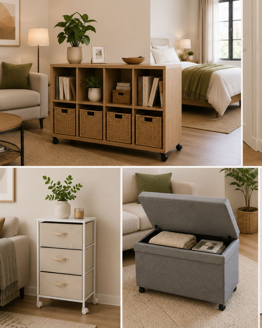 Storage furniture that moves with you
