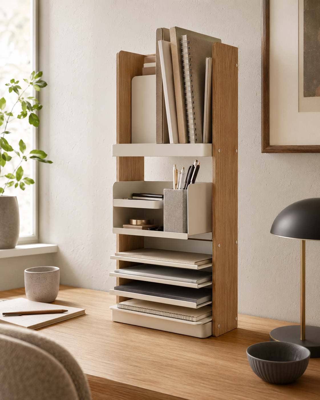 Vertical desk storage ideas