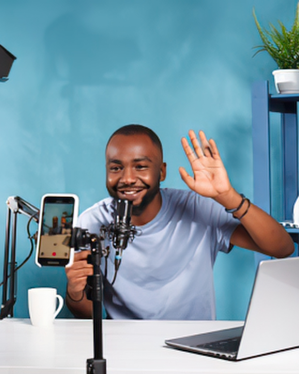 Camera-ready video call background setup