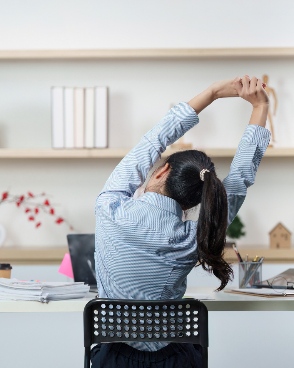Daily routine for working from a small space